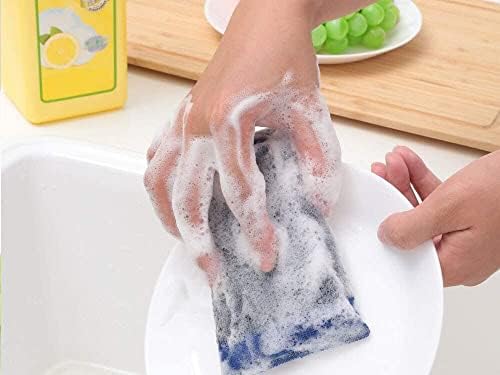 24 אריזות שטיפת כלים ספוג ניקוי ללא ריח ספוג מטבח ושימוש חוזר של חדר אמבטיה ללא שריטות