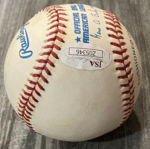 ג'ו דימג'יו HOF 55 כתובת נדירה חתמה בייסבול ניו יורק ינקי JSA L @@ K - כדורי בייסבול עם חתימה