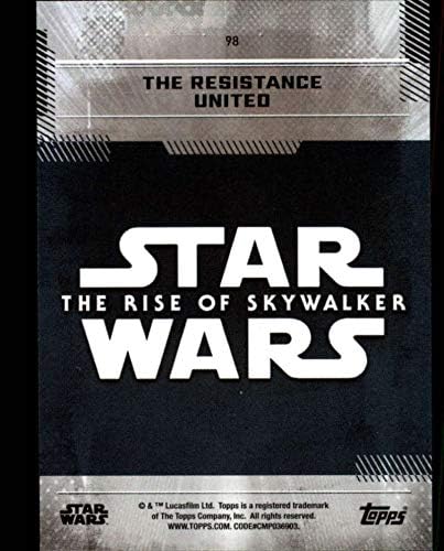 2019 Topps מלחמת הכוכבים עלייה של Skywalker Series One 98 כרטיס המסחר של ההתנגדות יונייטד