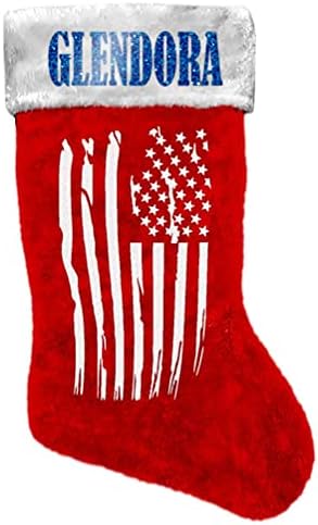 דגל אמריקאי של גלנדורה אמריקאית מגרש לחג המולד פו פטריוטי אדום פרווה