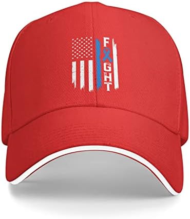 Zsixjnb מודעות לסרטן המעי הגס כובעי בייסבול נלחמים בכובעי כובע בייסבול דגל אמריקאי