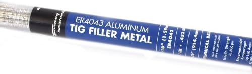 פורני 48524 TIG Filler Metal, ER4043 אלומיניום, 1/16 אינץ 'על 36 אינץ', 1 פאונד