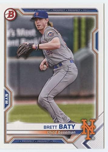 2021 דראפט Bowman BD-130 BRETT BATY RC טירון ניו יורק METS MLB כרטיס מסחר בייסבול