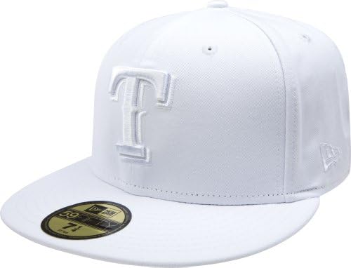 MLB טקסס ריינג'רס לבן על כובע מצויד לבן 59fifty
