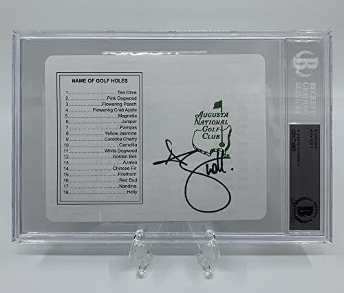 אדם סקוט עם חתימה מאסטרס כרטיס ניקוד 2013 מאסטרס בקט מאומת באס - כרטיסי ניקוד גולף עם חתימה
