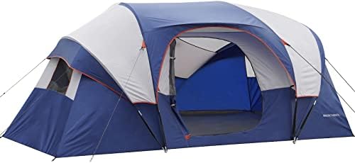 אוהל קמפינג 10 אנשים בהיקרגרדן - אוהל משפחתי נייד קל להתקנה למחנה, אוהל כיפת בד אטום לרוח חיצוני לטיולים רגליים, תרמילאים, נסיעה-14 '