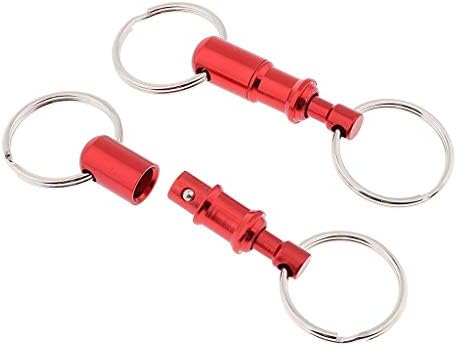 No2 PCS/הגדר משחרור מהיר של מחזיק מפתחות מקשים נשלפים למנשאות עם שני אביזרי מפתח טבעות מפוצלות כבדות