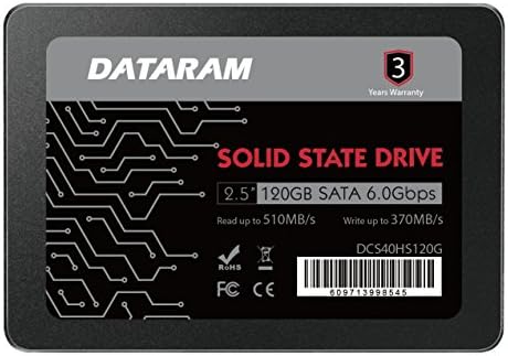 Dataram 120GB 2.5 אינץ 'כונן SSD כונן מצב מוצק תואם ל- HP Eliteone 800 G2