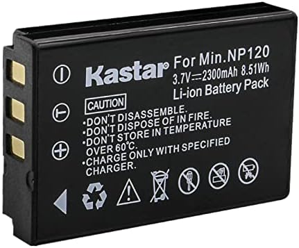Kastar 1-Pack 1-Pack נטענת להחלפת סוללות ליתיום-יון לסוללה של מינולטה NP-12, Minolta MN80NV, MN88NV, MN90NV, MN200NV, MN220NV מלא 1080P