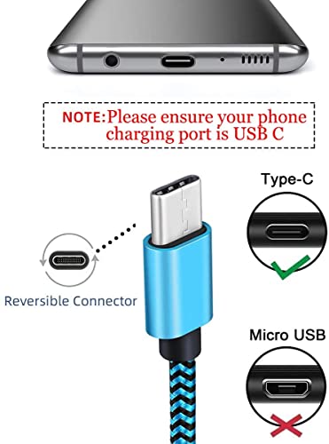 Aioneus 3pack 10ft usb C כבל + 3pack 6ft 6ft כבל USB + 3fack 6ft USB C כבל