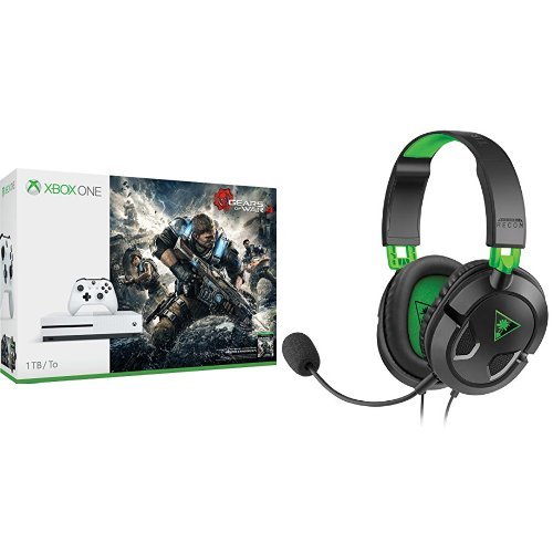 קונסולת Xbox One S 1TB - Gears of War 4 + Turtle Beach Force Force Recon 50x אוזניות משחק