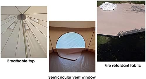 VHG אוהל חדשנות חיצוני פעמון אוהלים גדולים באוהל קנבס אטום למים עם גיליון קרקע רוכסן וארובה למשפחה