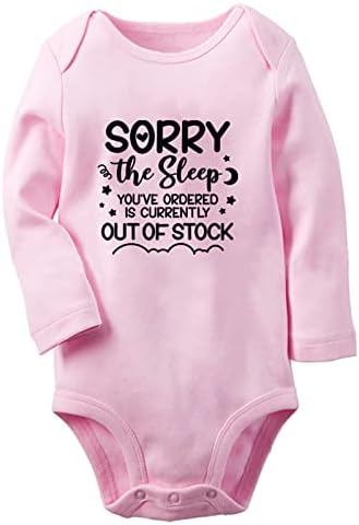 השינה שהזמנת נמצאת כרגע במלאי מצחיק רומפר יילוד יילוד גוף תינוקות סרבל תינוקות תלבושות ארוכות