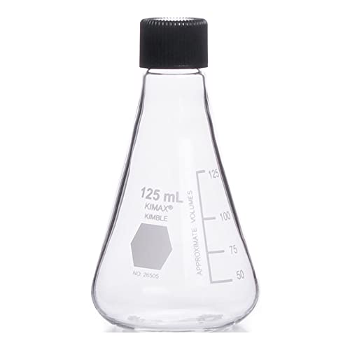 זכוכית קימבל ארלנמאייר מכסה בורג בקבוקי סולם קיבולת, קיבולת 250 מל