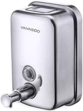 Vannsoo מסחרי מתקן סבון קיר הר-נירוסטה ידנית נוזלית משאבה נוזלית דליפה חליפה בחינם לחדר אמבטיה