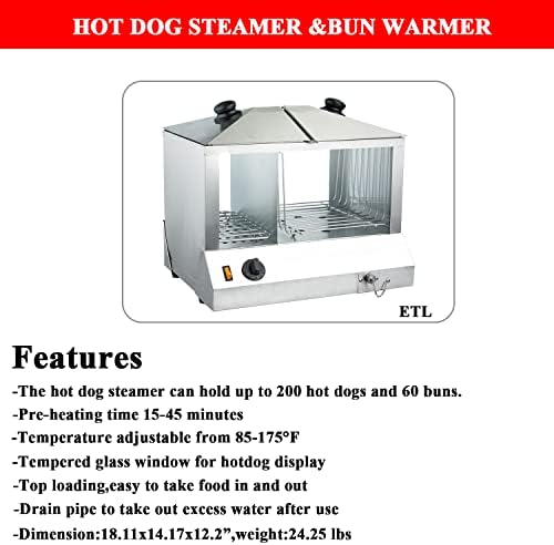מסחרי חם כלב מכונה עם לחמניית ספינת נקניקיות מזון תצוגת חם חשמלי נייד