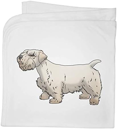 Azeeda 'Sealyham Terrier' שמיכה/צעיף כותנה כותנה