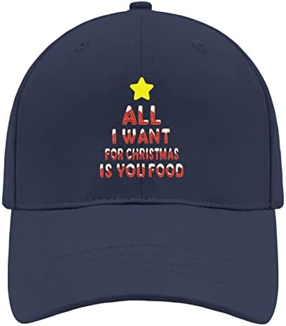 כובעי jvan לילדה כובע בייסבול כובע בייסבול, כובעי חג המולד כל מה שאני רוצה בשביל כריסטמאס זה אתה אוכל אבא כובע