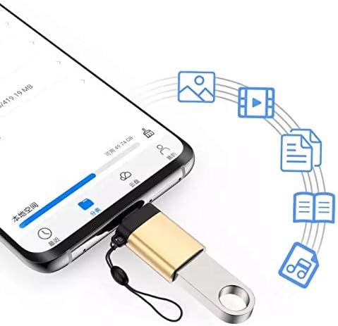 כבל Boxwave תואם ל- NewLine Flex - USB -C ל- PortChanger, USB Type -C OTG USB מחזיק מפתח נייד עבור NewLine Flex - Slate Black