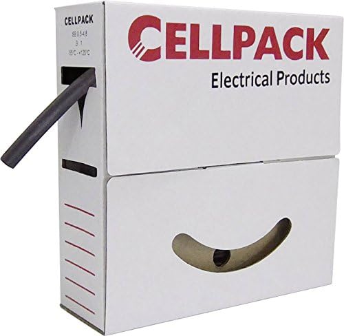 Cellpack 1600928 צינור חום ללא דבק ירוק 6 ממ יחס כיווץ: 3: 1 10 מ '