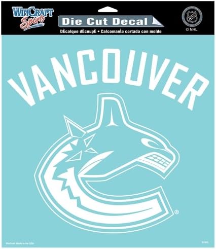 Wincraft NHL Vancouver Canucks WCR29619071 מדבקות חתוכות מושלמות, 8 x 8