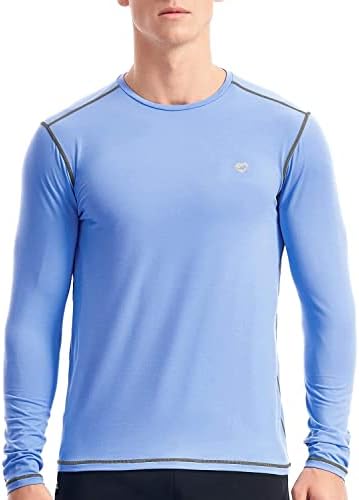 חולצת שכבות בסיס של Zengjo Mens חולצה שרוול ארוך רץ אתלטי מפעיל חולצות קלות