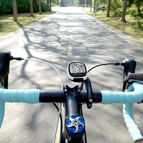 Meilan Oval GPS אופניים מחשב אלחוטי, נמלה Bluetooth+ מד מרחק אופניים ומד מהירות אטום למים מחשב רכיבה נטענת עם צג תאורה אחורית LCD בגודל