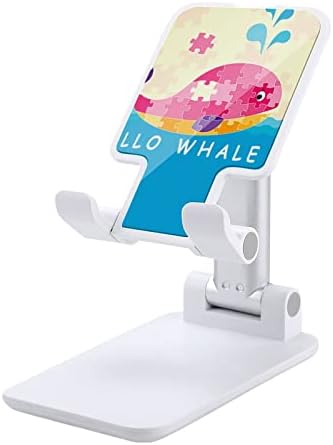 שלום לוויתן לוויתן טלפון סלולרי מתקפל עמדת טבלאות מתכווננת הרכבה על סגנון לבן שולחן עבודה שולחן עבודה.