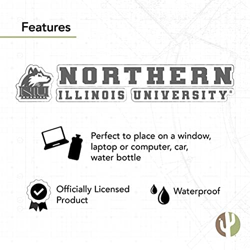 אוניברסיטת צפון אילינוי Niu Huskies שם לוגו ויניל מדבקות נייד מחשב נייד בקבוק מים.