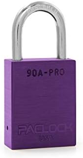 המנעול של סדרת 90A-Pro של Paclock, קנה אלומיניום תואם של American Act, כחול אנודיניום, גליל 7 פינים אבטחה גבוהה עם מפתח אחד למנעול, מפתח