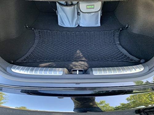 סגנון רצפה סגנון רכב אלסטי מטען מטען רשת למטען לקיה סטינגר GT 2018-2023 - מארגני תא מטען פרימיום ואחסון - רשת מזוודות לסדאן - מארגן הרכב