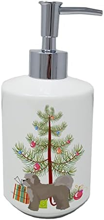 אוצרות קרוליין CK3884SOAP ZUCHON 1 עץ חג המולד מתקן סבון קרמיקה, בקבוקי משאבה של מתקן סבון יד למטבח אמבטיה, מיכל סבון נוזלי ריק, מיכל,