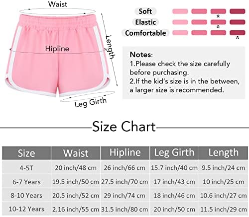 RESINTA 4 חבילות בנות המריצות מכנסיים קצרים מהיר ילדים יבש מכנסיים אתלטים קצרים פוליאסטר מכנסיים קצרים פעילים אימון דולפין מכנסיים קצרים