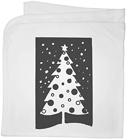 'עץ חג המולד בשלג' שמיכה/צעיף כותנה